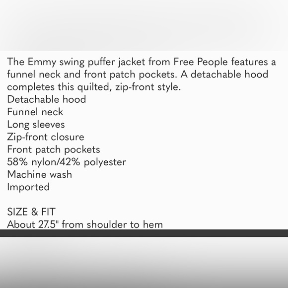 Free People Emmy Swing Puffer jacket - Picture 11 of 11